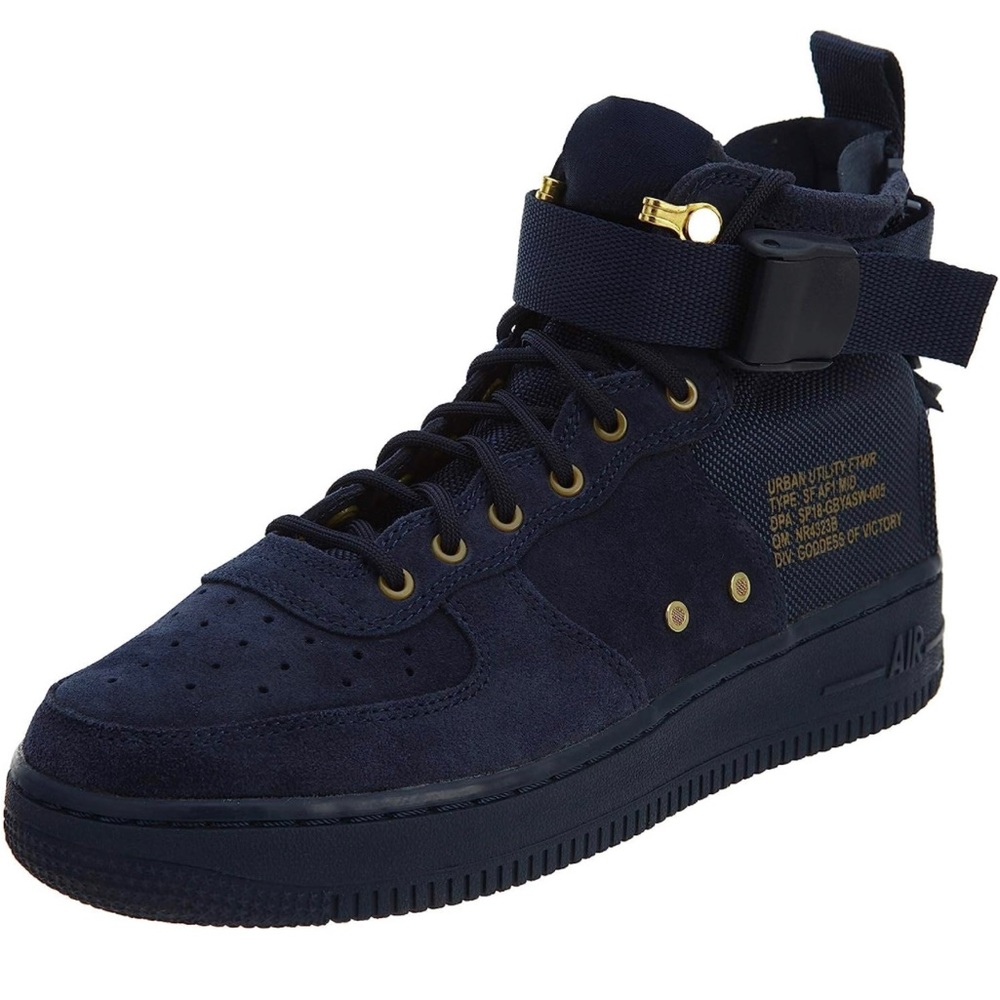 Nike Air Force 1 Mid Obsidian Goddess of Victory (5Y)